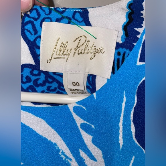 New! Lilly Pulitzer Charlee Blue Floral Maxi Dress Coconut Oversized 🩵 size 00 - Picture 14 of 15